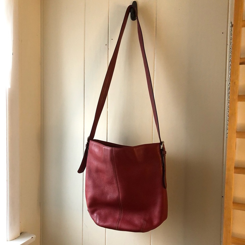 *Tignanello Cherry Red Adjustable Strap Crossbody Bag